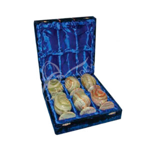 Green Onyx Wine Cup Set in Blue Box (Pack of 6)