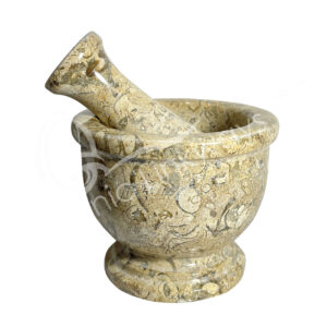 Fossil Coral Mortar & Pestle 2.5"