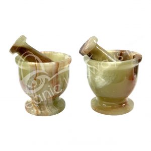 MORTAR & PESTLE - ONYX, GREEN 2.5"