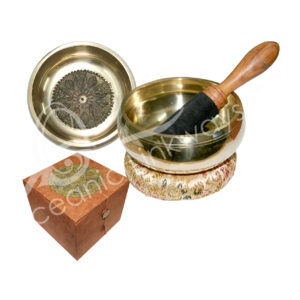 SINGING BOWL - GIFT SET WHEEL OF LIFE 4.5"DIA.