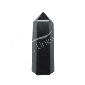 Polished Black Obsidian Six Sides Obelisk