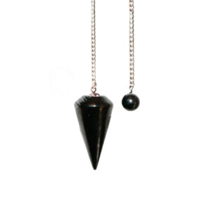 Shungite Cone Pendulum with a Plain Chain