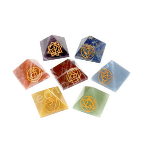 Polished Smooth Engraved Chakra Pyramid