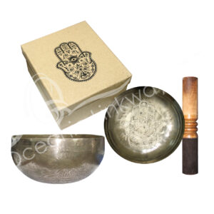 SINGING BOWL - ETCHED HAND OF FATIMA 6"DIA.