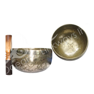 SINGING BOWL - ETCHED DOUBLE DORJEE 6"DIA.