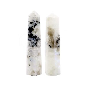 Rainbow Moonstone 6 Polished Sides Obelisk
