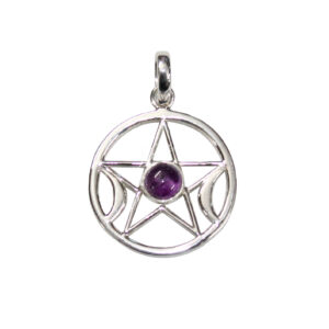 Amethyst Pentacle Sterling Silver Pendant