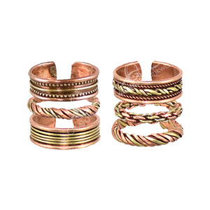 Mixed Designs Copper Ring