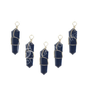Blue Onyx Wire Wrapped Pendant
