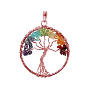 Chakra Metal Copper Plated Tree of Life Pendant