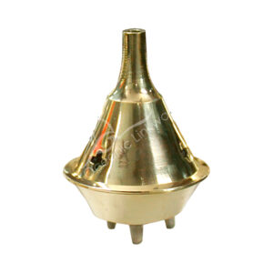 Gold-Plated Brass Cone Incense Holder (Pack of 6)
