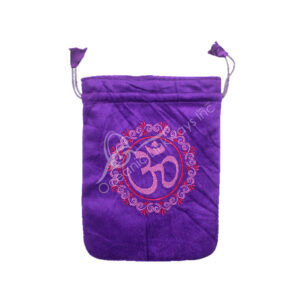 Purple Velvet Bag with Embroidery OM (pack of 10)