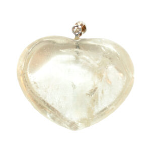 Polished Natural Citrine Heart Pendant