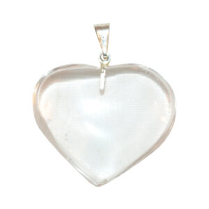 Polished Crystal Quartz Heart Pendant