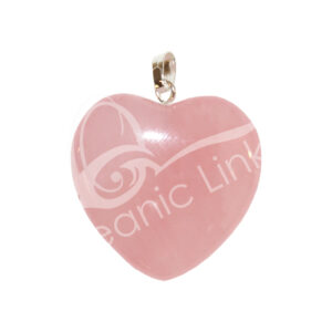 Polished Rose Quartz Heart Pendant