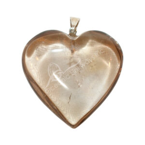 Polished Smoky Quartz Heart Pendant