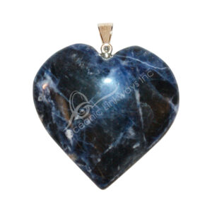 Polished Sodalite Heart Pendant