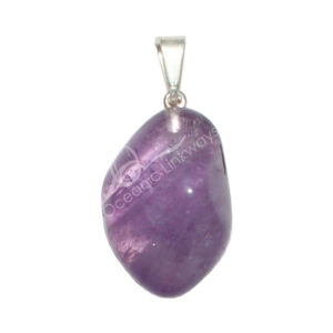 Polished Amethyst Tumbled Stone Pendant