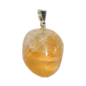 Polished Citrine Tumbled Stone Pendant
