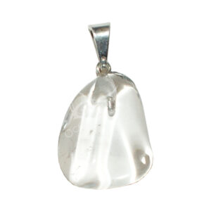 Polished Crystal Quartz Tumbled Stone Pendant