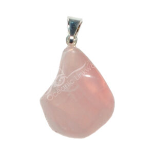 Polished Rose Quartz Tumbled Stone Pendant