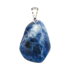 Polished Sodalite Tumbled Stone Pendant