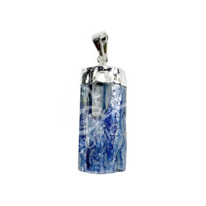 Kyanite with Quartz Silver Plated Pendant