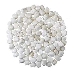 White Calcite with Stripes Tumbled Stones
