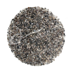 Polished Crystal Quartz with Black Rutile Tumbled Chips