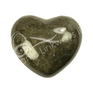 Polished Golden Sheen Obsidian Heart