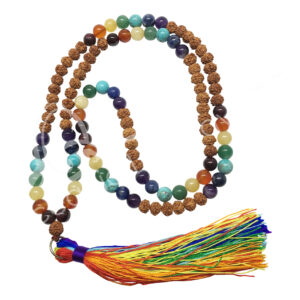 Rudraksha with Chakra Stones Japamala