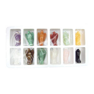 Polished Mixed Stones Angel Carving