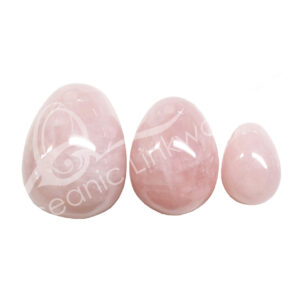 Polished Rose Quartz Yoni Egg with Hole