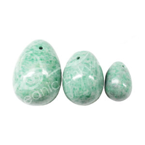 Polished Rich Jade Yoni Egg with Hole