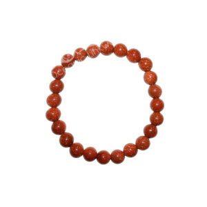Polished Goldstone Beads Elastic Bracelet (8-8.5 mm) 7.15-7.25"