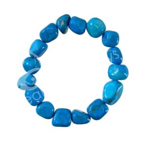 BRACELET - TUMBLED STONES TURQUOISE, HOWLITE (10-12 MM) 8-8.15"