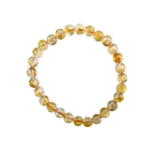 Citrine Beads Elastic Bracelet