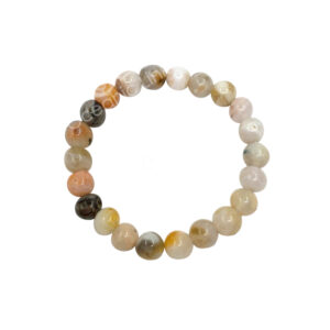BRACELET - AGATE, BAMBOO LEAF (8-8.5 MM) 7.15-7.25"