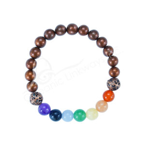 BRACELET - CHAKRA & COPPER (8-8.5 MM) 7.15-7.25"