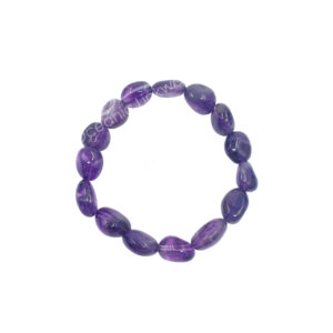 Dark Amethyst Tumbled Stones Bracelet