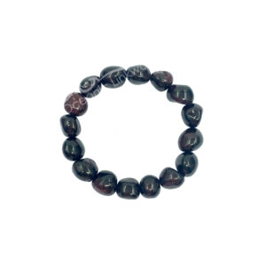 Medium Garnet Beads Elastic Bracelet
