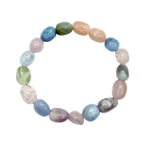 BRACELET - TUMBLED STONES MORGANITE (8-10 MM) 7.45-7.5"