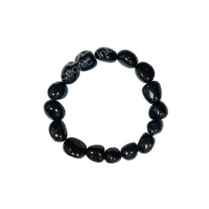 Black Tourmaline Tumbled Stones Bracelet