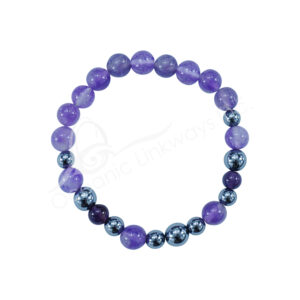 Amethyst & Terahertz Bracelet (8-8.5 mm)