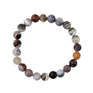 Botswana Agate Beads Bracelet (8-8.5 mm) 7.15-7.25"