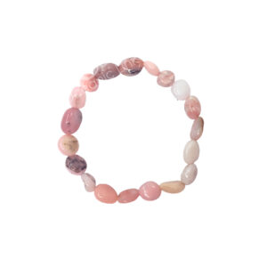 Pink Opal Tumbled Stones Bracelet (8-10 mm)