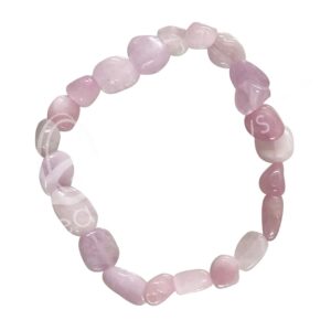 BRACELET - TUMBLED STONES KUNZITE (9 X 11 MM) 7.45-7.5"