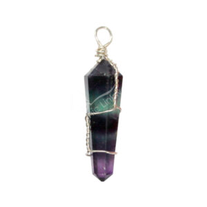 Fluorite Wire Wrap Pendant (Pack of 5)