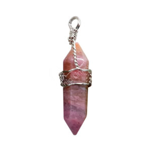 Rhodonite Wire Wrap Pendant (Pack of 5)