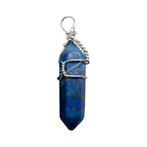 Dyed Lapis Lazuli Wire Wrap Pendant (Pack of 5)